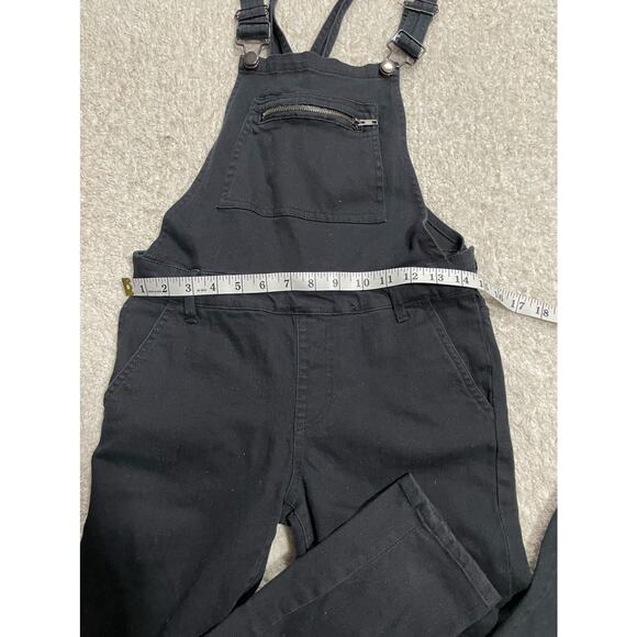 Forever 21 Women's Size 26 Skinny Denim Overalls Black - Picture 4 of 12